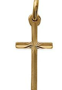 Pendentif croix en plaqué or